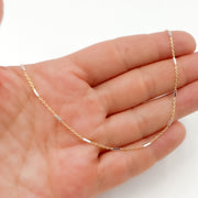 Sterling Silver Gold Plate Satellite Chain with Silver Tube Necklace